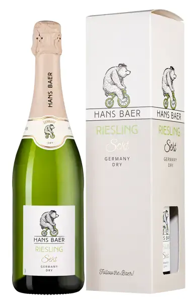 Hans Baer Riesling Sekt в подарочной упаковке, 0.75
Вино игристое Ханс Баер Зект Рислинг 2021, 0,75 л,, белое сухое